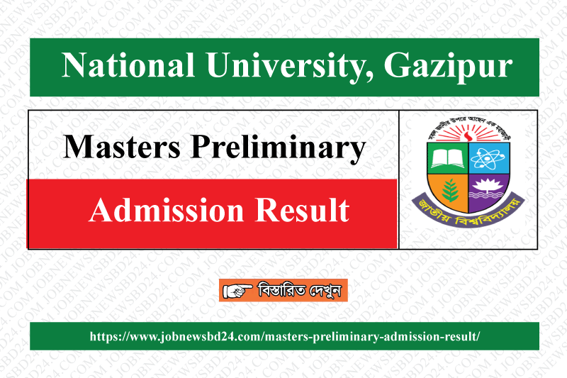 Masters 2nd Merit Admission Result 2022 [Preliminary to Masters]